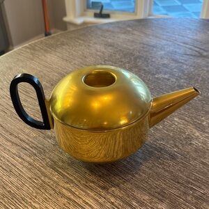 Tom Dixon Gold Teapot with Black Handle
